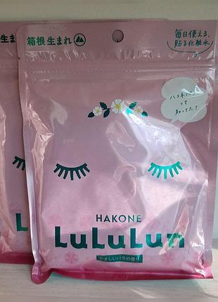 Лимитированная тканевая маска lululun premium face mask hakone rose (7 шт), япония