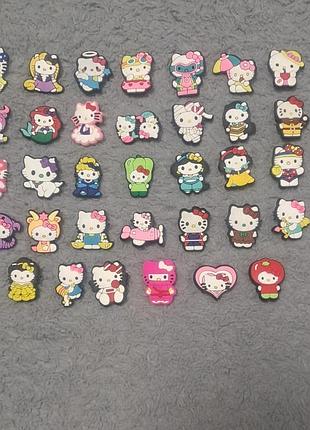 Джибитсы для девочки хелоу коти, джибитсы детские hello kitty,джибитсы котти, джибитсы для кроксов