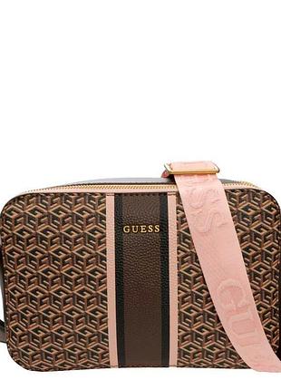 Оригінальна умка guess крос-боді з широким рожевим ременем