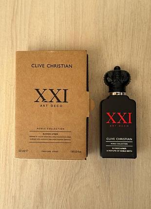 Clive christian noble xxi art deco blonde amber [tester] 50 ml. клайв крістіан блонд амбер (тестер) 50 мл тестер оригинала