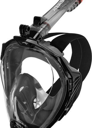 Маска повнолицьова для плавання аква оригінал aqua speed drift 9933 чорний уні s/m 249-23