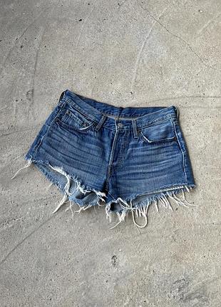 Короткі жіночі шорти levi’s , сині шорти levi’s w26