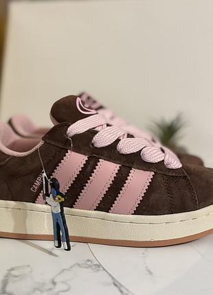 Кеди adidas campus коричнево-рожевий 33 розмір