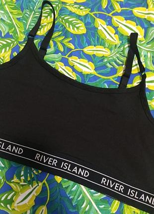Коттоновый бюстгальтер топ river island xl-xxl