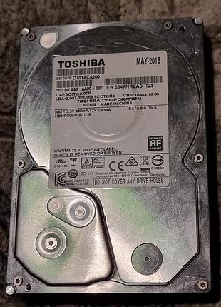 98% hdd 3.5 2 тб toshiba 7200 144/147 жорсткий диск dt01aca200 ударів