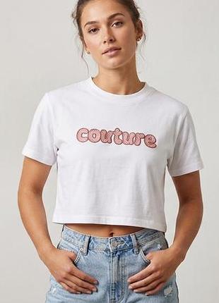 Укороченная футболка couture, 12 размер