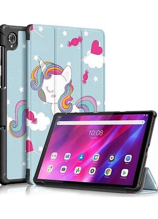 Чехол книжка для планшета lenovo k10 tb-x6c6 x6c6f x6c6x 10.3 единорог