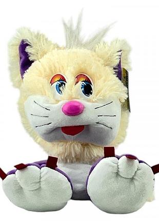 Мягкая игрушка коротышка кот 30 см 0071_cream-violet