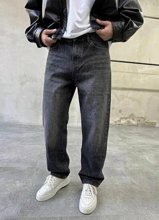 Чоловічі джинси baggy в чорному кольорі