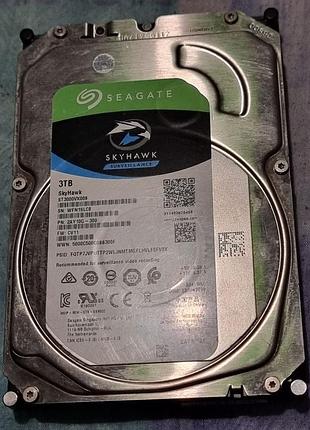100% hdd 3.5 3 тб seagate skyhawk 5400 137/140 жорсткий диск st3000vx009-2ay10g сигейт для відеоспостереження surveillance
