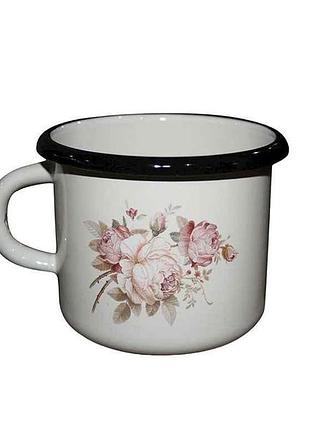 Кружка ем. без кришки 1,0л/2 rose amazing flowers (milk) (i0107/2) тм idilia