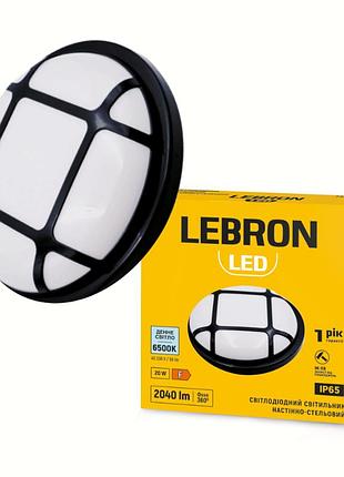 Настенно-потолочный led светильник 20w для жкх lebron круглой формы 6500k влагозащищенный ip65 l-wlr-