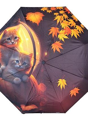 Зонт полуавтомат с котом от fiaba r025028f