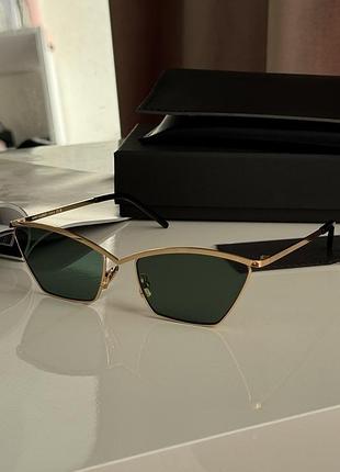 Очки saint sl 637 001 laurent green/gold l