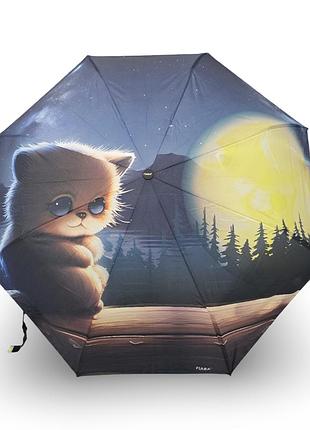 Зонт полуавтомат с котом от fiaba r025028f4