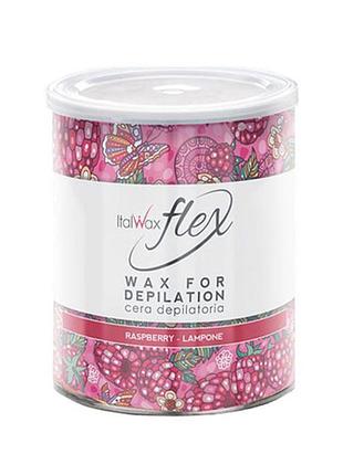 Italwax - воск в банке flex "raspberry малина" (800 мл)