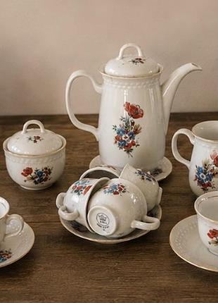 Кавовий сервіз «маки» виробництва ндр