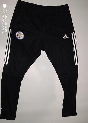 Мужские черные тренировочные брюки adidas leicester city