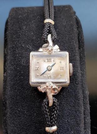 14k золотой механические женские часы с бриллиантами, jules jurgensen, 1973р
