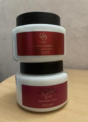 Набір креми для тіла oriflame giordani gold essenza supreme , love poison sensual ruby