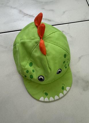 Детская яркая кепка панамка на мальчика dino 6-9-12 мес