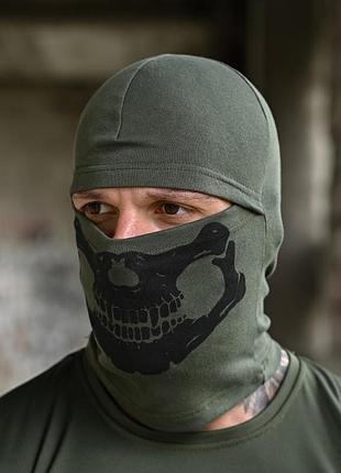 Балаклава тактическая skull масло летняя маска-подшлемник