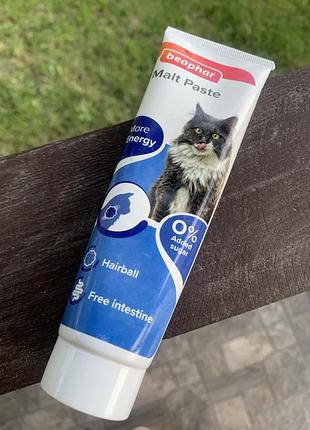 Мальт-паста beaphar malt-paste для вывода шерсти из желудка, 100 г