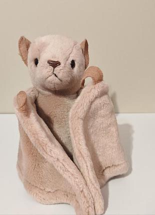 Ty beanie baby beanie buddy batty the bat 2000 mocha rose 16" wingspan