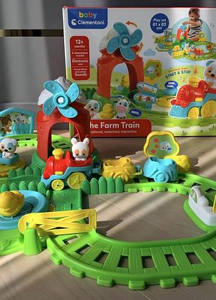 Інтерактивна залізниця baby clementoni фермерський поїзд ( the farm train)