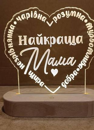 Ночник для мамы, светильник маме, подарок на день матери 200