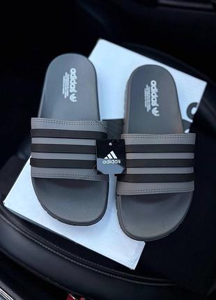 Чоловічі шльопанці adidas grey