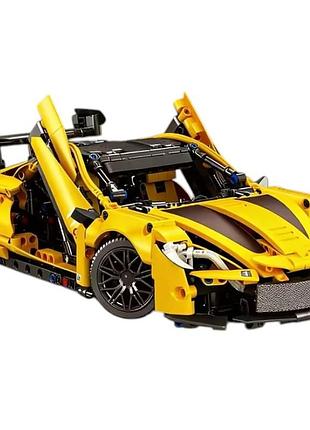 Конструктор chevrolet corvette 35 см 1000 деталей машинка technic помаранчевий шевроле корвет