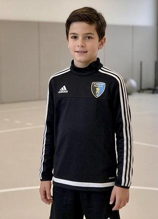 Чорна спортивна тренувальна кофта adidas ,на хлопчика 13-14 років, ріст 160