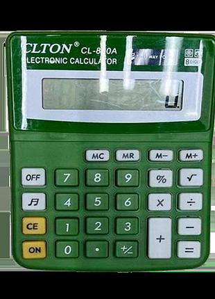 Калькулятор clton cl-800a настольный 8-разрядный green