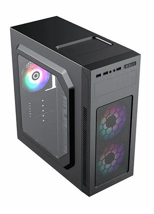 Корпус для компьютера miditower gamemax mt525-2u3tyc-3fan без бп черный / корпус для пк