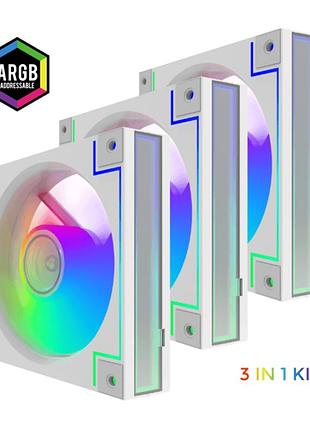 Набор вентиляторов 120 мм gamemax rd300 wh комплект из 3 шт