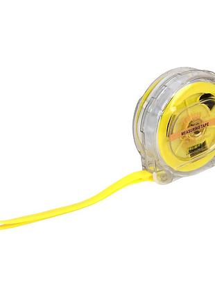 Рулетка измерительная kaku r32182-5 5 м с фиксатором пластик/металл прозрачная с желтым