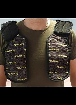 Наплечники gear pro-tec razor rz55 расширяют границы дизайна.
  для защиты, обеспечивающей сбалансированное сочетание прочности и диапазона движений.