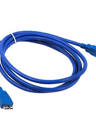 Кабель usb 3.0 am-microusb 3.0 1.8м синій