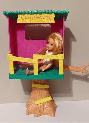Ігровий набір челсі і будинок на дереві, лялька оригінал mattel, набір