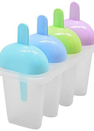 Формы для домашнего мороженого stenson c39816, 4 шт, пластик, компактные