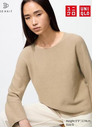 Бавовняний светр 3d в'язки uniqlo