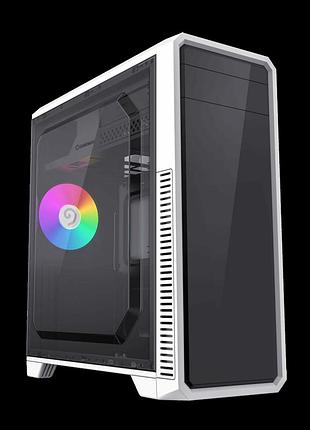Ігровий корпус gamemax g561e-wh white з rgb-підсвічуванням і вентиляцією, без блоку живлення