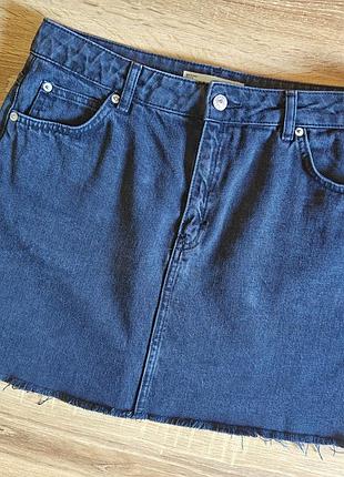 Джинсовая юбка мини бренда topshop, размер eur 40 (l)