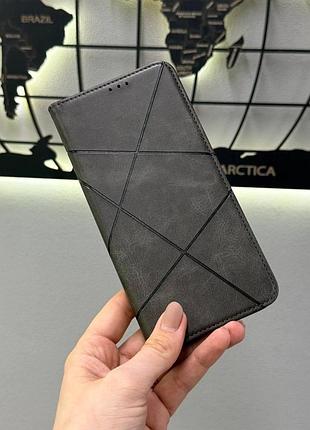 Качественный чехол-книжка leather для redmi 14c/a4 5g/poco c75 4g,чехол-книжка для телефона redmi 14c/a4 5g/poco c75 4g(серый)