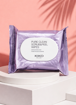 Kiko pure clean scrub & peel wipes
