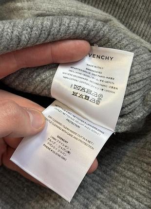 Кофта givenchy -cut & layer wool and cotton sweater distressed size l 9