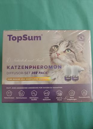 Успокаивающий диффузор topsum с ферромонами для котов 2 шт