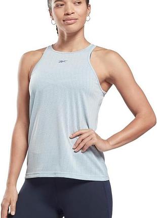 Спортивна майка reebok x les mills perforated tank | блакитна | s, m, l