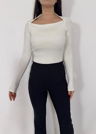 Цупкий лонг в рубчик zara
